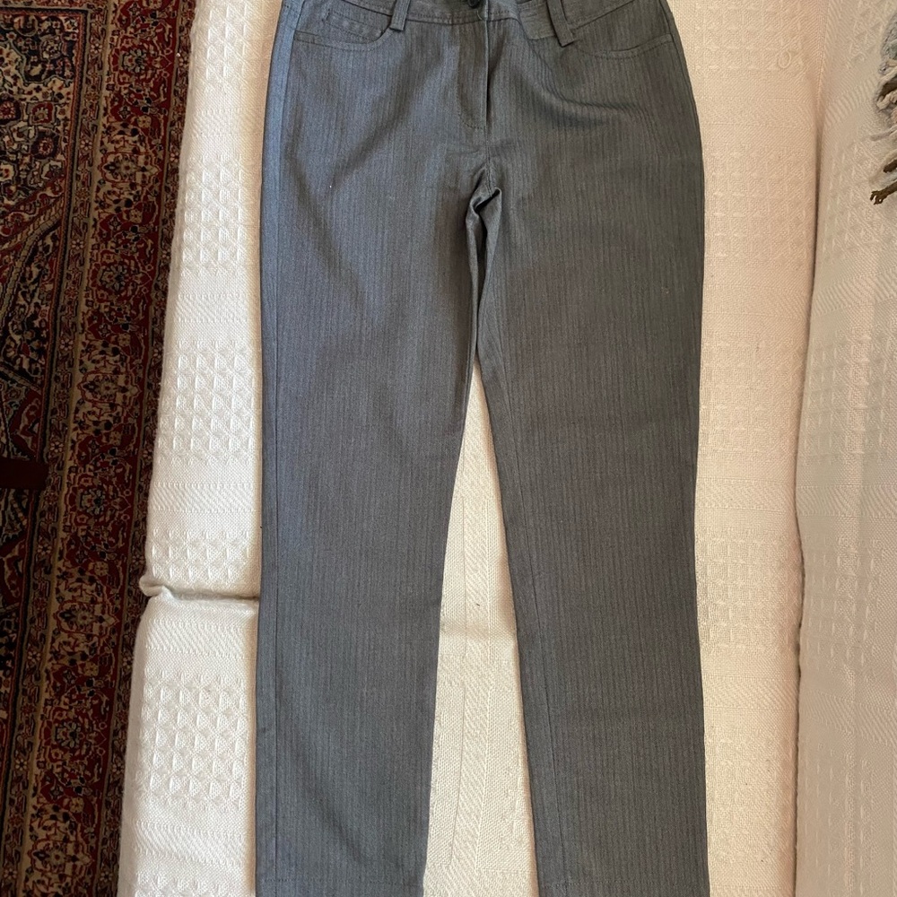 Mexx Women's Straight Leg Slim Fit Dress Pants in Charcoal